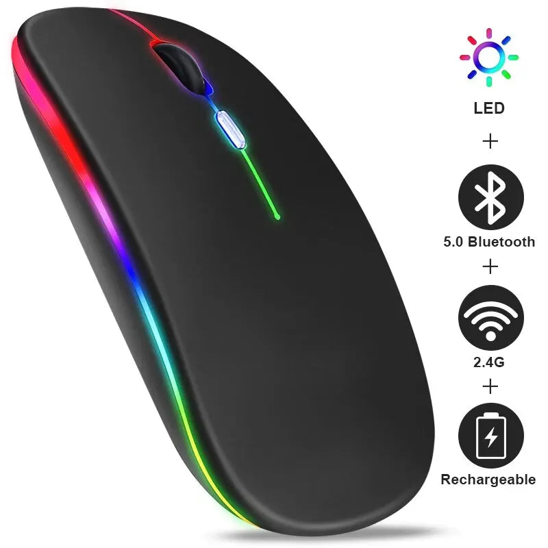 Wireless RGB Rechargeable Bluetooth Computer Mouse