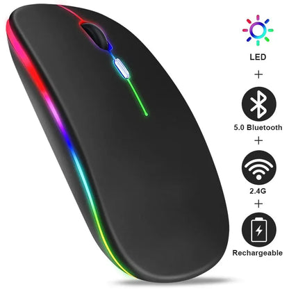 Wireless RGB Rechargeable Bluetooth Computer Mouse