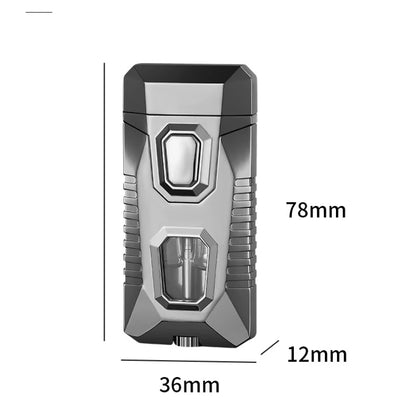 New Metal Windproof Cigar Lighters Butane Gas Lighter