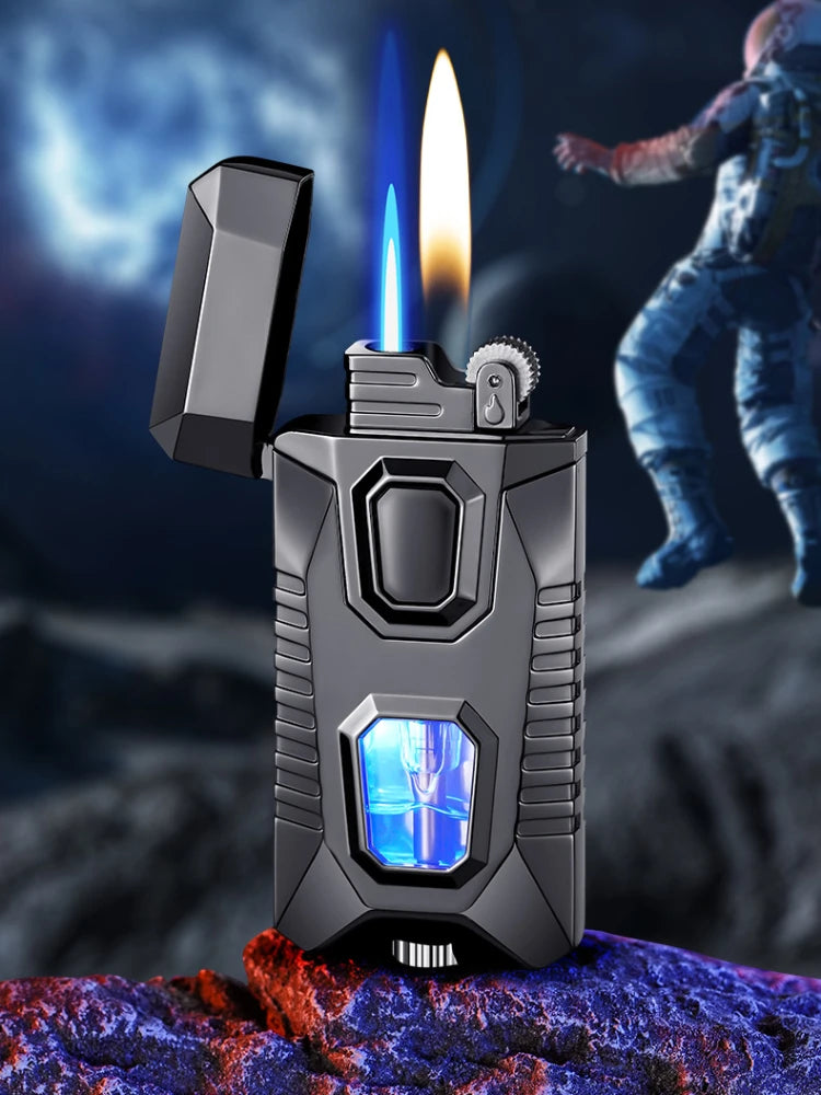 New Metal Windproof Cigar Lighters Butane Gas Lighter