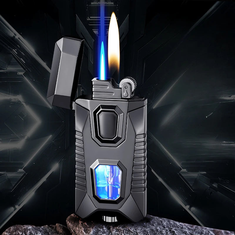 New Metal Windproof Cigar Lighters Butane Gas Lighter