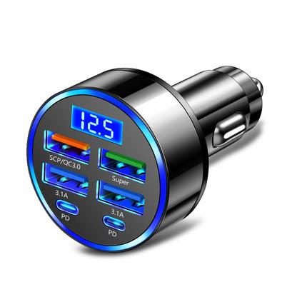 100W 6 Ports Car Charger Fast Charging