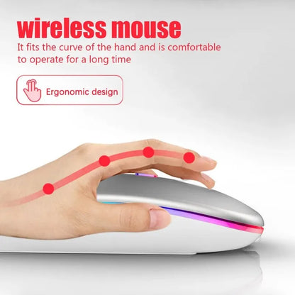 Wireless RGB Rechargeable Bluetooth Computer Mouse